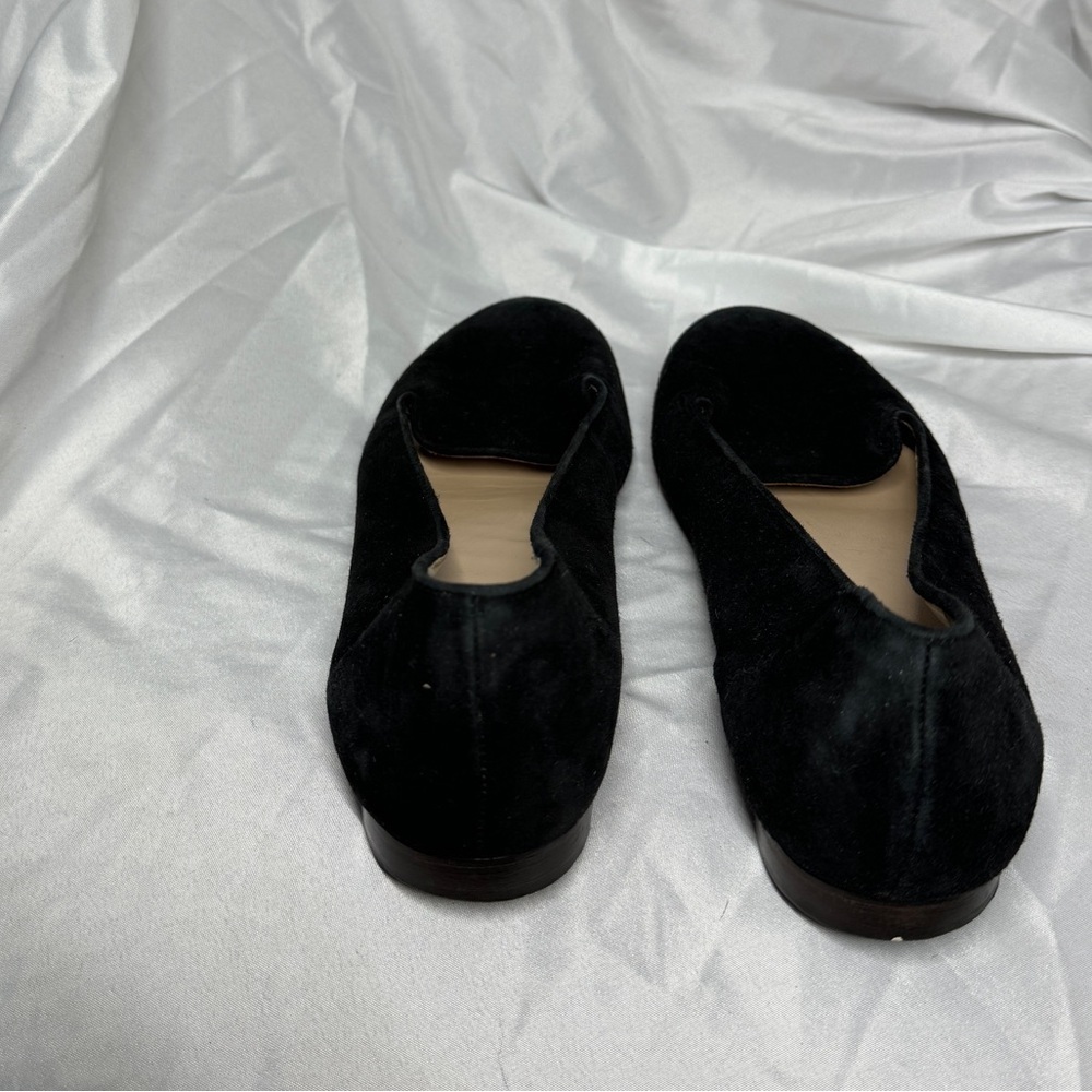 J. Crew Black Suede Smoking Loafer Flat Shoes Size 6.5 - Picture 13 of 16